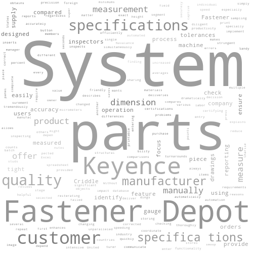Fastener Depot Uses Keyence System to Deliver High Precision to High